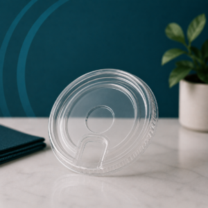95mm Clear Straw Slot Lid